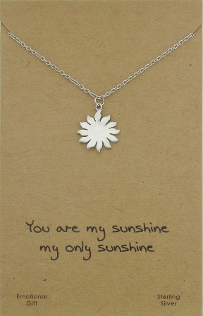 You are my sunshine pendant necklace